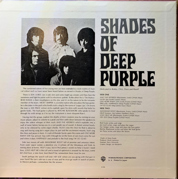 Deep Purple - Shades Of Deep Purple | Warner Bros. Records (P-6501W) - 4