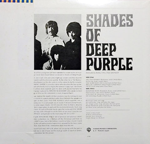 Deep Purple - Shades Of Deep Purple | Warner Bros. Records (P-6501W) - 3