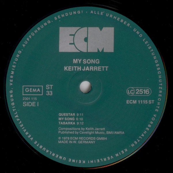 Keith Jarrett - My Song | ECM Records (ECM 1115) - 3