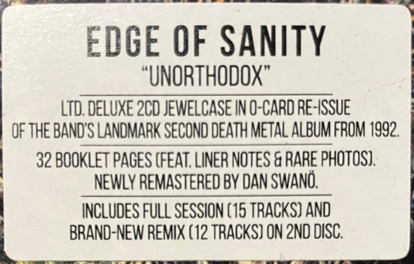 Edge Of Sanity - Unorthodox | Century Media (19802950102) - 2
