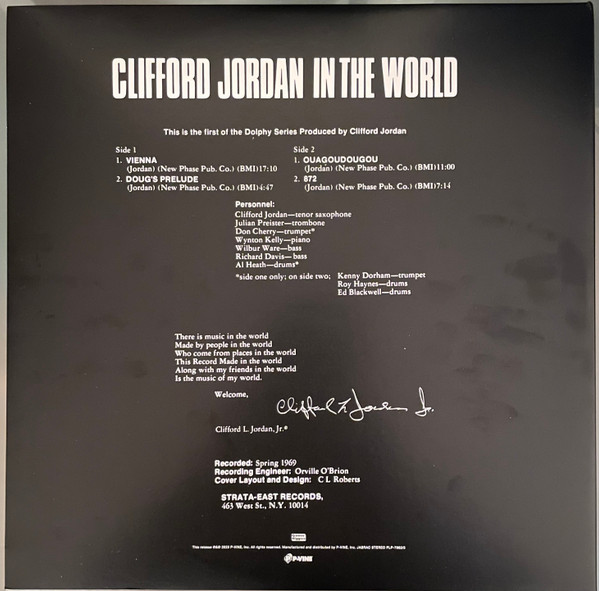 Clifford Jordan - Clifford Jordan In The World | Strata-East (SES 1972-1) - 4
