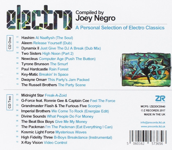 Various - Electro (A Personal Selection Of Electro Classics) | Z Records (ZEDDCD040) - 2 Various - Electro (A Personal Selection Of Electro Classics) | Z Records (ZEDDCD040) - 2