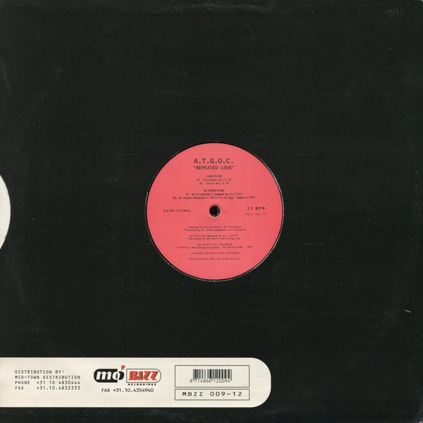A.T.G.O.C. - Repeated Love | Mo'Bizz Recordings (MBZZ 009-12) - 2