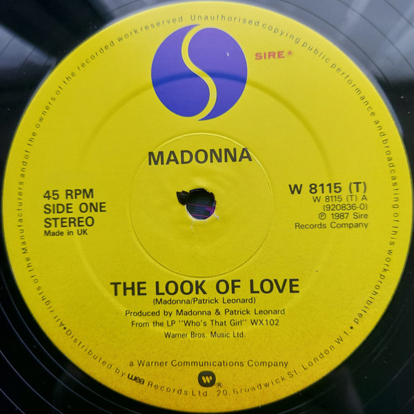 Madonna - The Look Of Love | Sire (W8115T) - 3