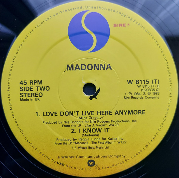Madonna - The Look Of Love | Sire (W8115T) - 4
