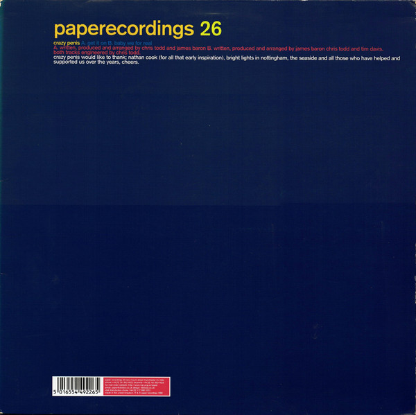 Crazy Penis - Get It On | Paper Recordings (PAP 026)