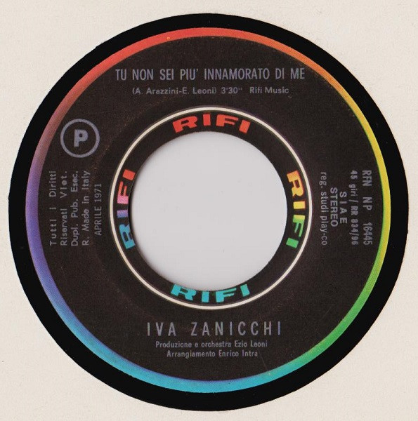 Iva Zanicchi - La Riva Bianca La Riva Nera | Rifi (RFN NP 16445) - 4
