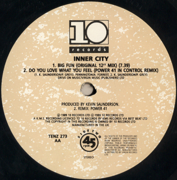 Inner City - Do You Love What You Feel | 10 Records (TENZ273) - 4