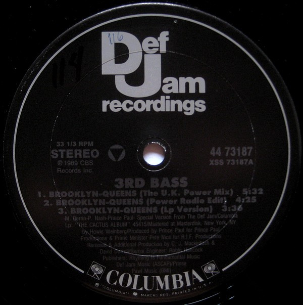 3rd Bass - Brooklyn-Queens | Def Jam Recordings (44-73187) - 3 3rd Bass - Brooklyn-Queens | Def Jam Recordings (44-73187) - 3