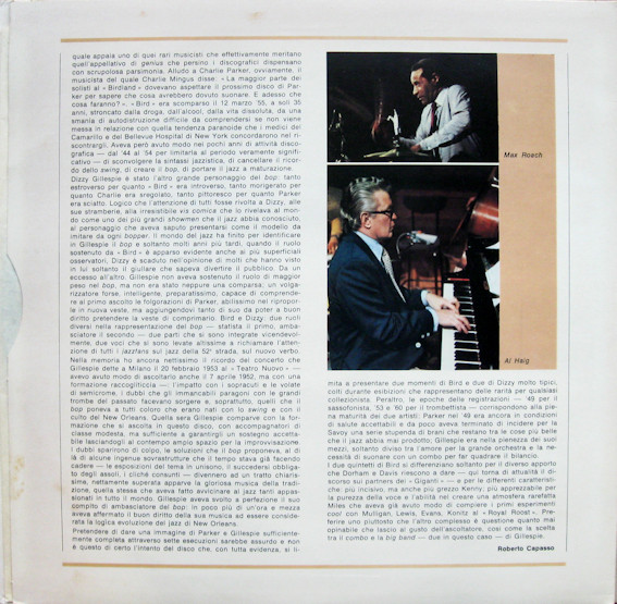 Charlie Parker / Kenny Dorham / Al Haig / Max Roach - I Giganti Del Jazz Vol. 25 | Curcio (GJ-25)