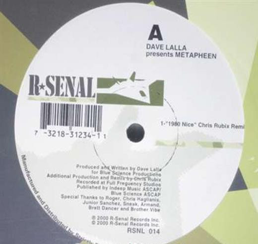 Dave Lalla Presents Metapheen - 1990 Nice | R-Senal (RSNL 014)