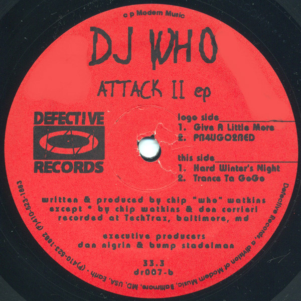 DJ Who - Attack II EP | Defective Records (dr007)