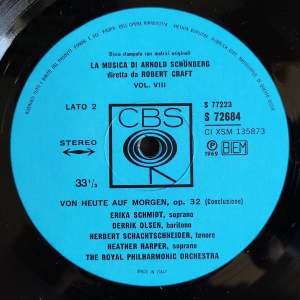 Arnold Schoenberg - La Musica Di Arnold Schonberg Vol. 8 | CBS (77223) - 3