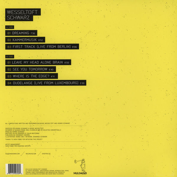 Bugge Wesseltoft , Henrik Schwarz - Duo | Mule Musiq (MULE 58) - 2