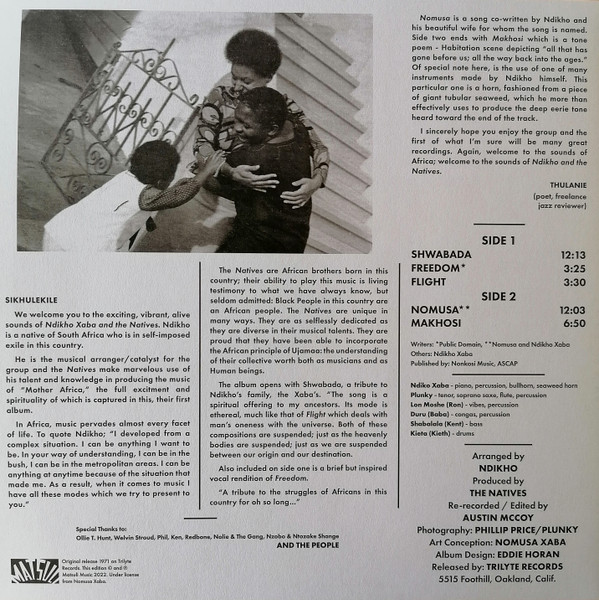 Ndikho Xaba And The Natives - Ndikho Xaba And The Natives | Matsuli Music (MM105) - 2 Ndikho Xaba And The Natives - Ndikho Xaba And The Natives | Matsuli Music (MM105) - 2