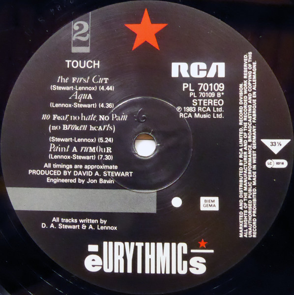 Eurythmics - Touch | RCA (PL 70109) - 4 Eurythmics - Touch | RCA (PL 70109) - 4