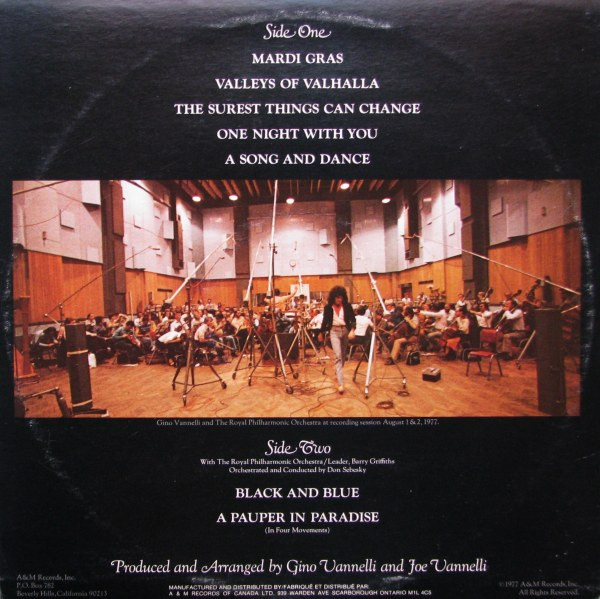 Gino Vannelli - A Pauper In Paradise | A&M Records (SP-4664) - 2