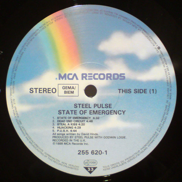 Steel Pulse - State Of Emergency | MCA Records (255 620-1) - 3