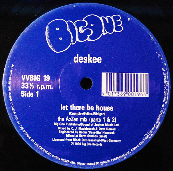 Deskee - Let There Be House | Big One Records (VV BIG 19) - 3 Deskee - Let There Be House | Big One Records (VV BIG 19) - 3