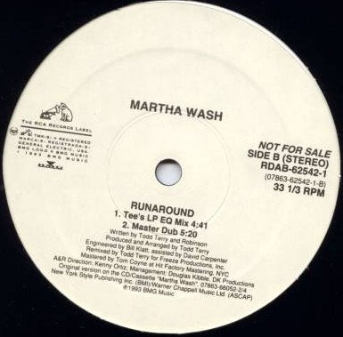 Martha Wash - Runaround | RCA (RDAB-62542-1)