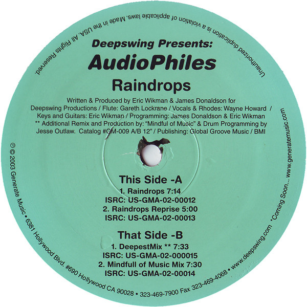Deepswing Presents AudioPhiles - Raindrops | Generate Music (GM-009)