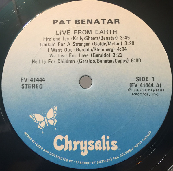 Pat Benatar - Live From Earth | Chrysalis (FV-41444) - 3