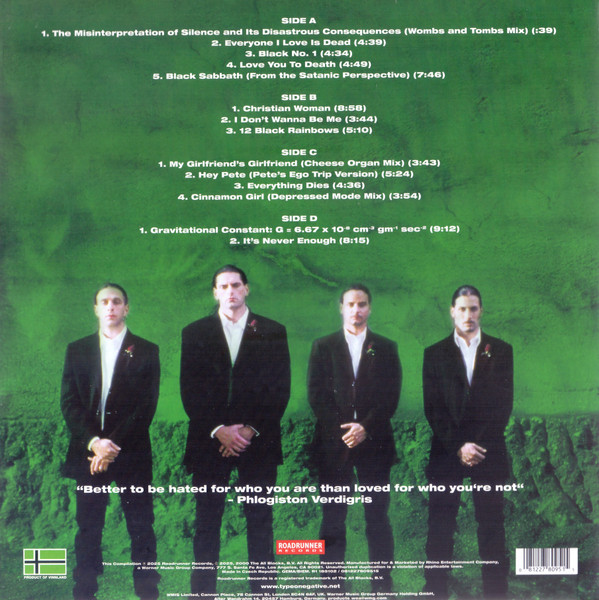 Type O Negative - The Least Worst Of | Roadrunner Records (R1 185102 / 081227809515) - 2