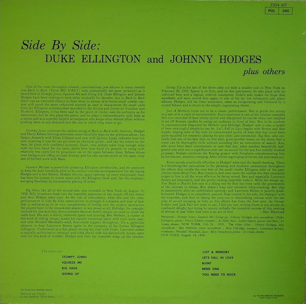 Duke Ellington And Johnny Hodges - Side By Side | Verve Records (2304 417) - 2 Duke Ellington And Johnny Hodges - Side By Side | Verve Records (2304 417) - 2