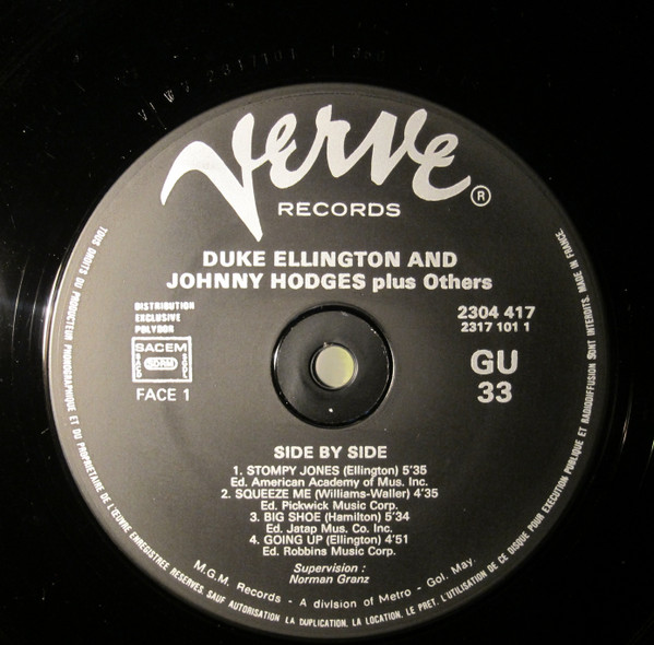 Duke Ellington And Johnny Hodges - Side By Side | Verve Records (2304 417) - 3 Duke Ellington And Johnny Hodges - Side By Side | Verve Records (2304 417) - 3
