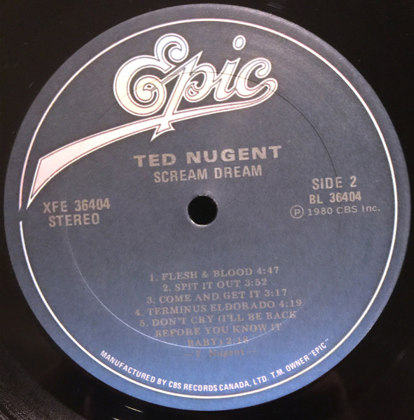 Ted Nugent - Scream Dream | Epic (XFE 36404) - 4