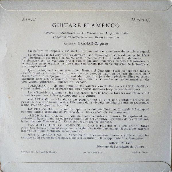 Roman El Granaino - Guitare Flamenco | Le Chant Du Monde (LDY 4037) - 2