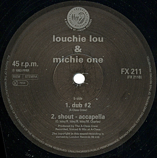 Louchie Lou & Michie One - Shout | FFRR (FX 211) - 2