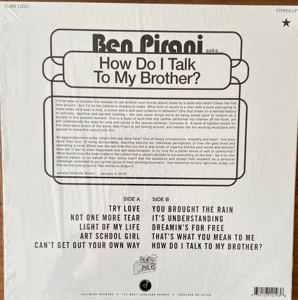 Ben Pirani - How Do I Talk To My Brother? | Colemine Records (CLMN-12021) - 2