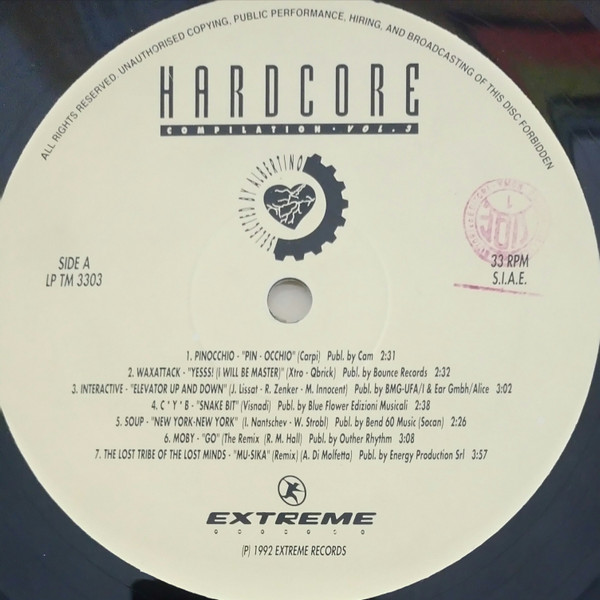 Albertino - Hardcore Compilation Vol. 3 | Extreme Records (LP TM 3303)