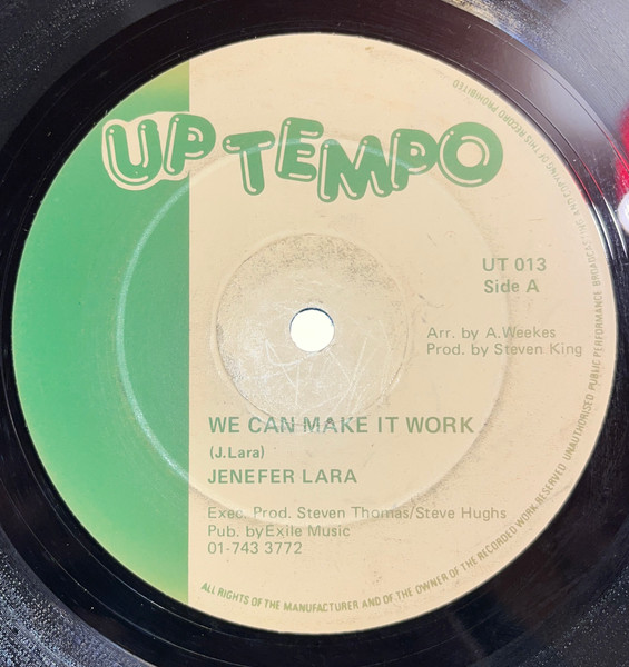 Jennifer Lara - We Can Make It Work / To Long Will Be To Late | Uptempo Records (UT 013) - main