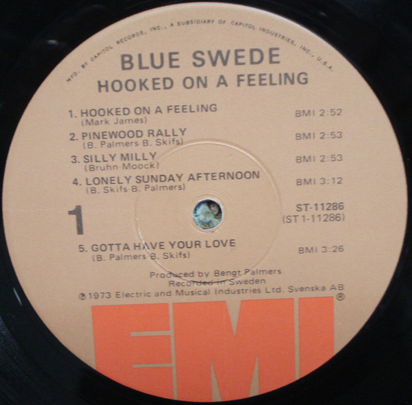 Blue Swede - Hooked On A Feeling | EMI (ST-11286)