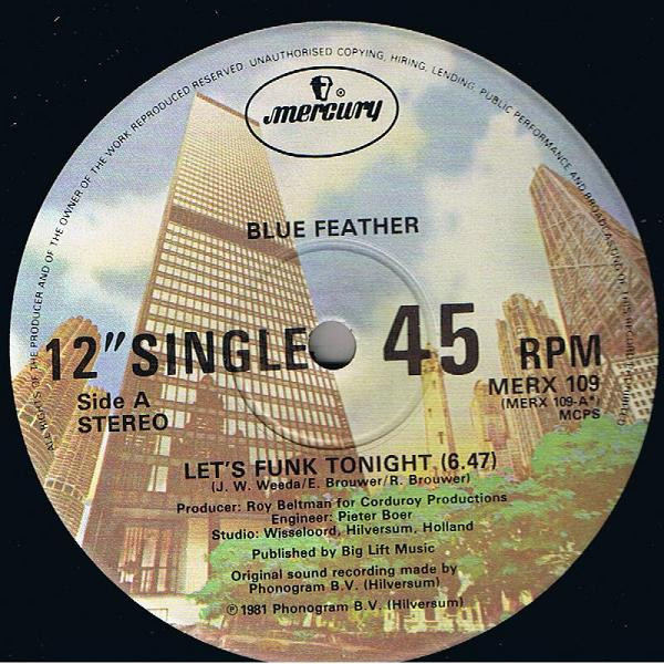 Blue Feather - Let's Funk Tonight / It's Love | Mercury (MERX 109) - 3