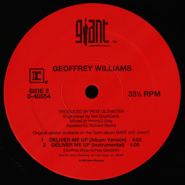 Geoffrey Williams - Deliver Me Up | Giant Records (0-40554) - 2 Geoffrey Williams - Deliver Me Up | Giant Records (0-40554) - 2