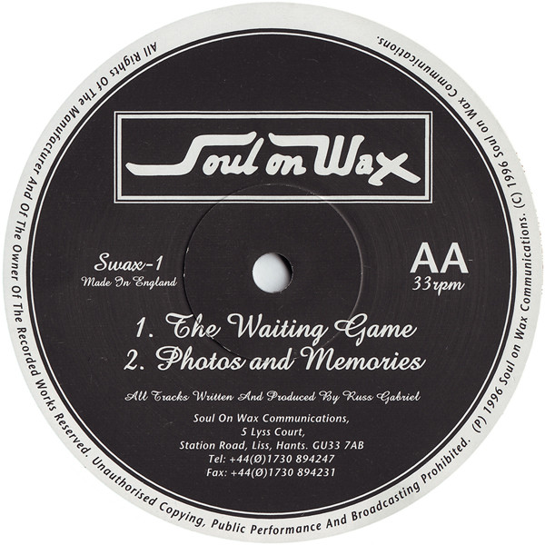 Russ Gabriel - Back In Charge | Soul On Wax (Swax-1) - 2