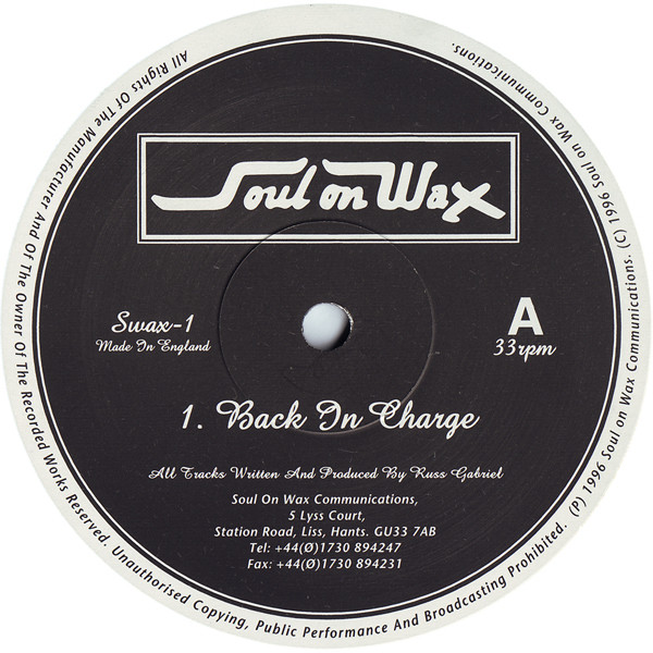 Russ Gabriel - Back In Charge | Soul On Wax (Swax-1)