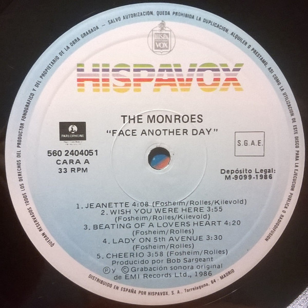 The Monroes - Face Another Day | Hispavox (560 240405 1) - 3
