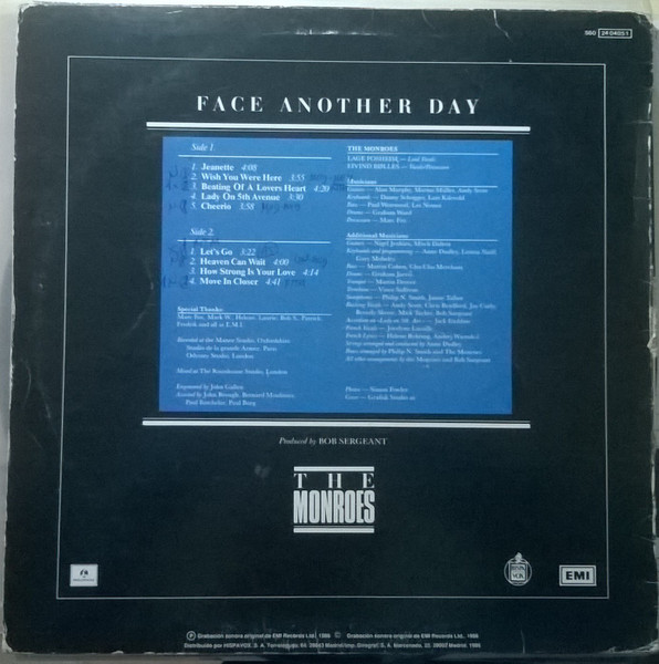 The Monroes - Face Another Day | Hispavox (560 240405 1) - 2