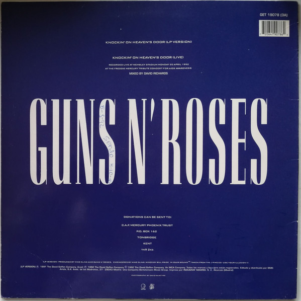 Guns N' Roses - Knockin' On Heaven's Door | Geffen Records (GET 19078 (3A)) - 2