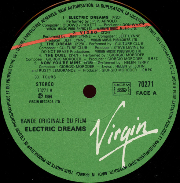 Various - Electric Dreams (Bande Originale Du Film) | Virgin (70271) - 3