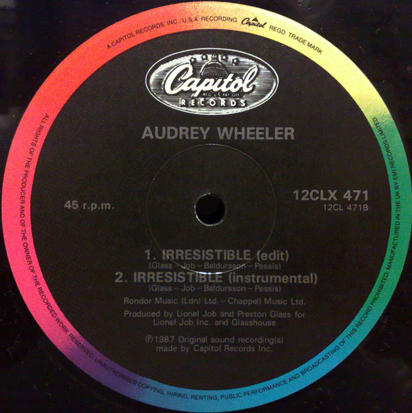 Audrey Wheeler - Irresistible | Capitol Records (12CLX 471) - 2
