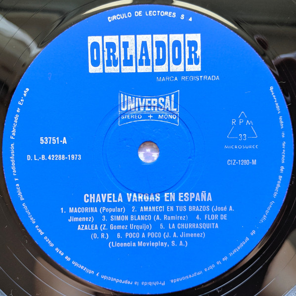 Chavela Vargas - En España | Universal (53751) - 3
