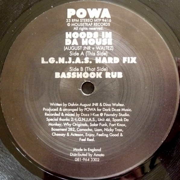 Powa - Hoods In Da House | Mousetrap Records (MTP 9416) - 2 Powa - Hoods In Da House | Mousetrap Records (MTP 9416) - 2