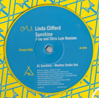 Linda Clifford - Sunshine (J-Jay And Chris Lum Remixes) | One Little Indian (911TP 12P1) - main Linda Clifford - Sunshine (J-Jay And Chris Lum Remixes) | One Little Indian (911TP 12P1) - main
