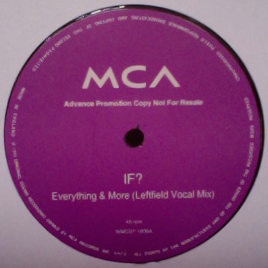 If? - Everything & More | MCA Records (WMCST 1606) - main