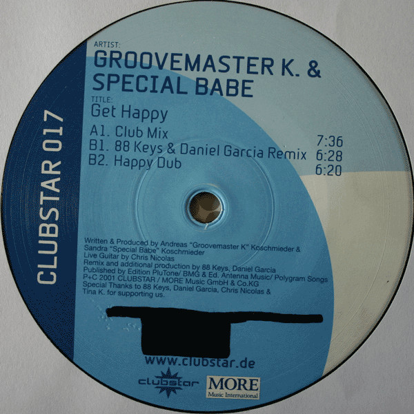 Groovemaster K. & Special Babe - Get Happy | Clubstar (clubstar017) - main Groovemaster K. & Special Babe - Get Happy | Clubstar (clubstar017) - main